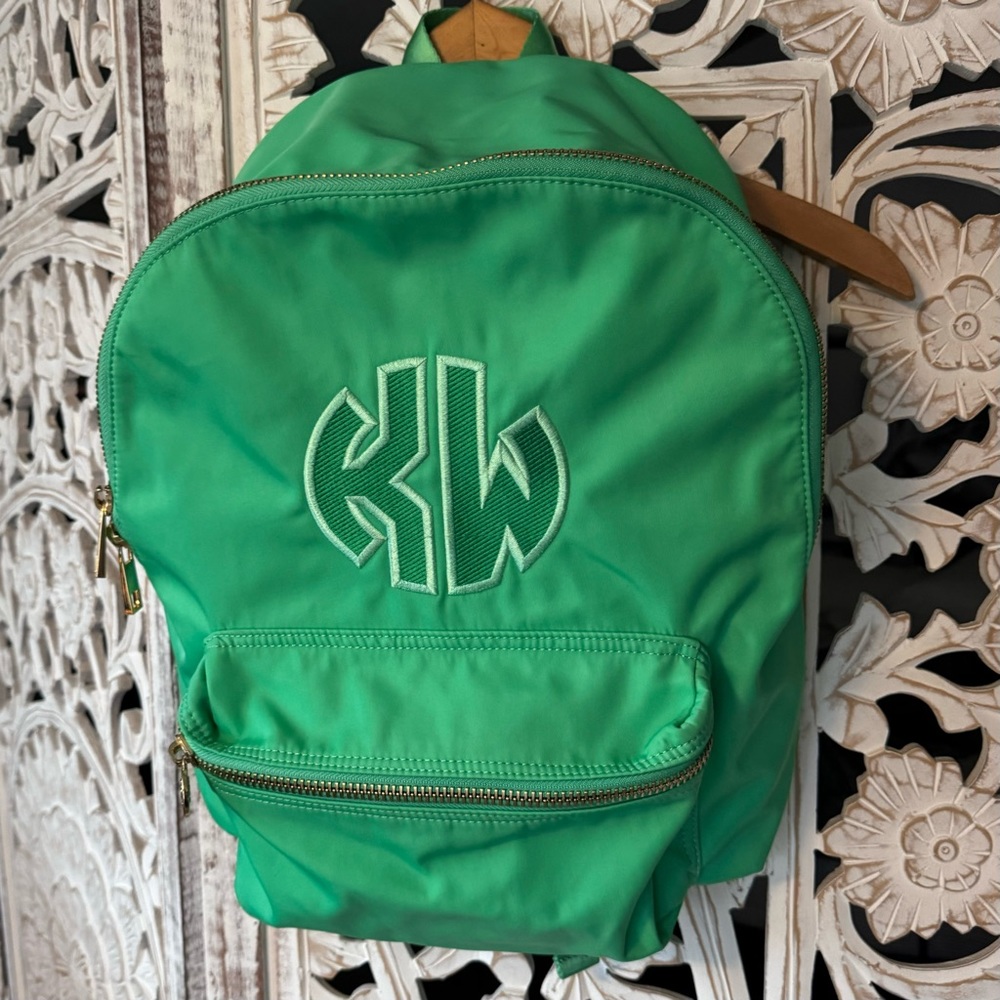Stoney Clover Lane Backpack-  Avocado Green- Monogrammed with KW